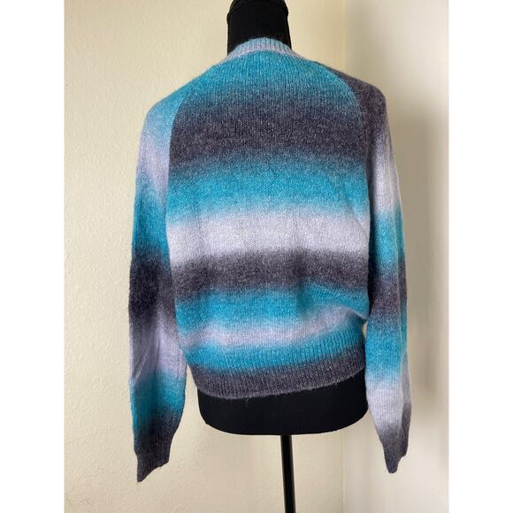 BB Dakota Steve Madden Women's Wool Blend Knit Ombre Pullover Sweater Blue M - Picture 3 of 9